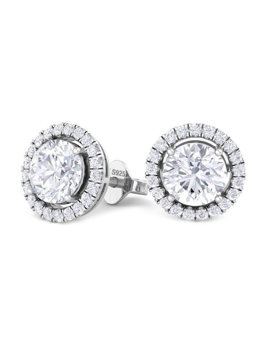 925 Pure Silver Intricate Stud Earrings  Elotic Silver