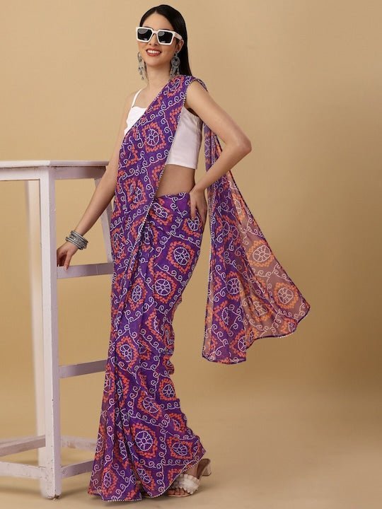 Buy Stylish Bandhani Printed Saree Collection At Best Prices Online