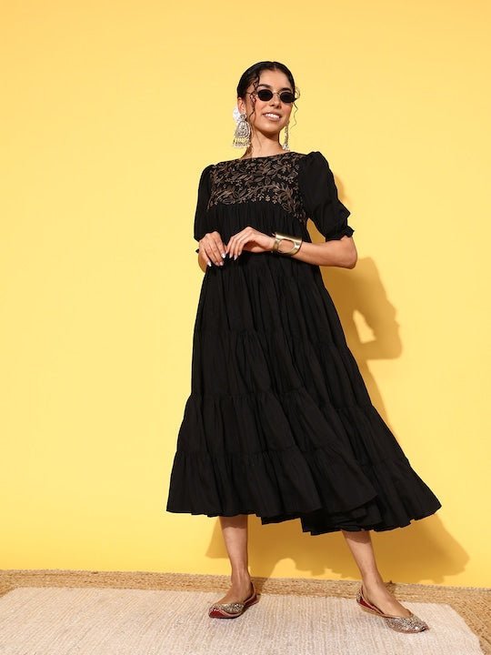 Fitted Black Spaghetti Strap Midi Dress – Rustic Vixen Boutique