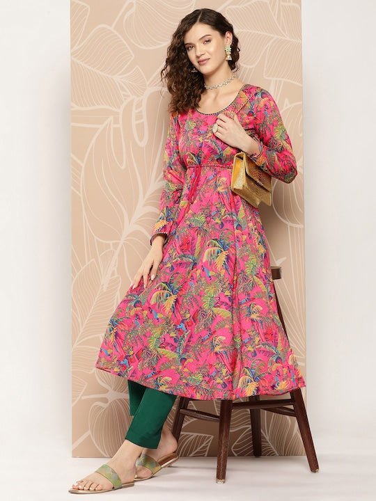 Printed Kurta with Trousers  With Dupatta  Jompers