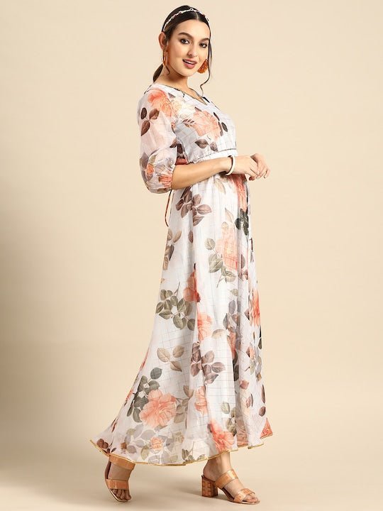 Multi Floral Maxi Dress for Women