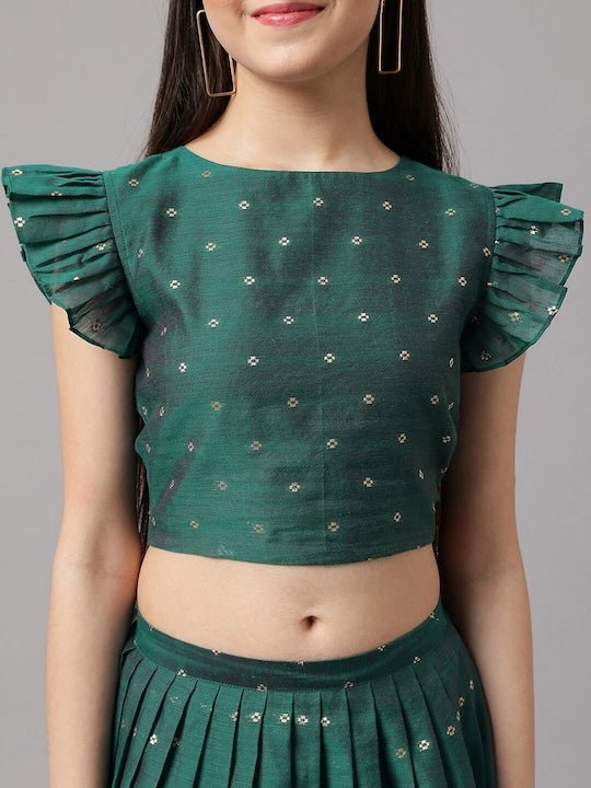 Girls Designer Light Green Crop Top Lehenga Design 2020 | Long skirt top  designs, Crop top lehenga, Wedding blouse designs