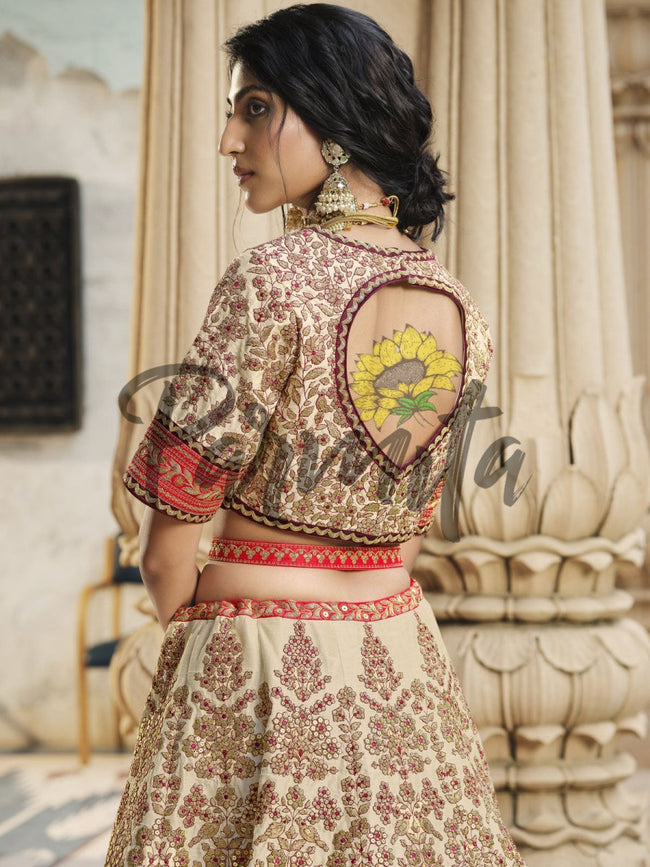 Heavy Designer Indian Bridal Wear Gold Bridal Maroon Lehenga – Nameera by  Farooq