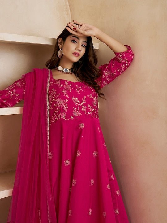 Magenta anarkali on sale