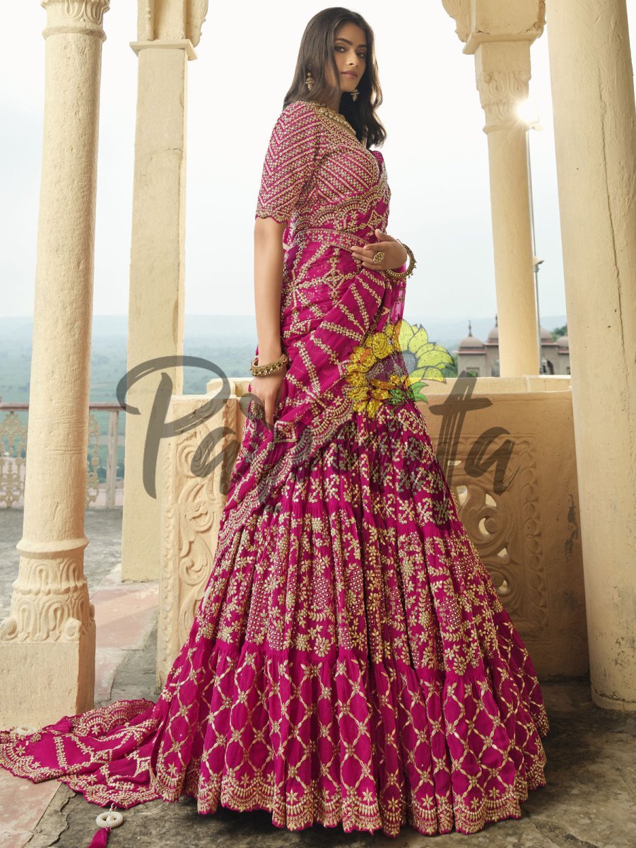 Shop our hand embroidered “Mahal” Lehenga in the most refreshing shade “Old  Rose” and make sure to turn heads while looking your ... | Instagram