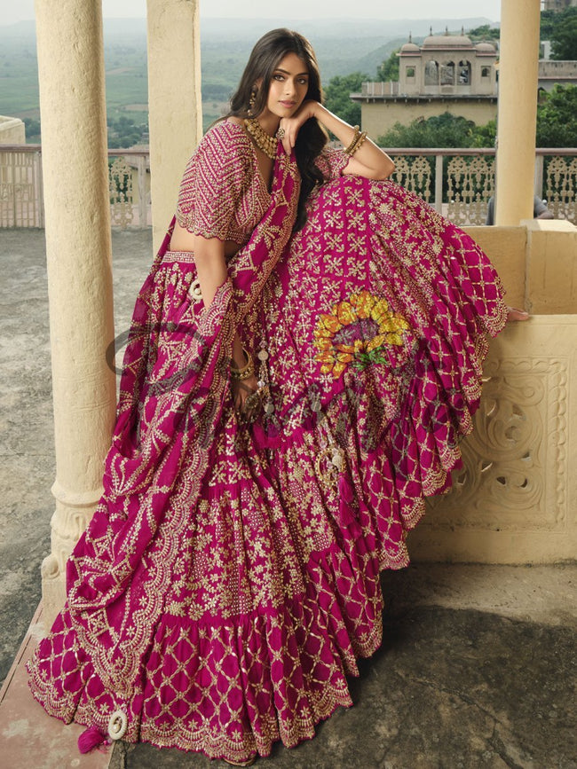 Pink Butter Silk With Digital Print Lehenga Choli at Rs 950 | Navratri  Collection in Surat | ID: 25272648755