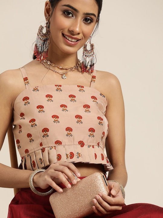 Buy Beautiful Cream Velvet Designer Lehenga Choli | Inddus.com