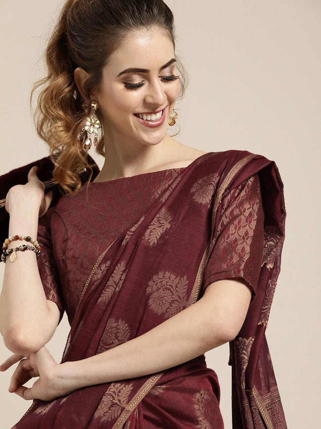 Sunehri Red Handblocked Chanderi Saree in Thiruvananthapuram at best price  by Aynaa - Justdial