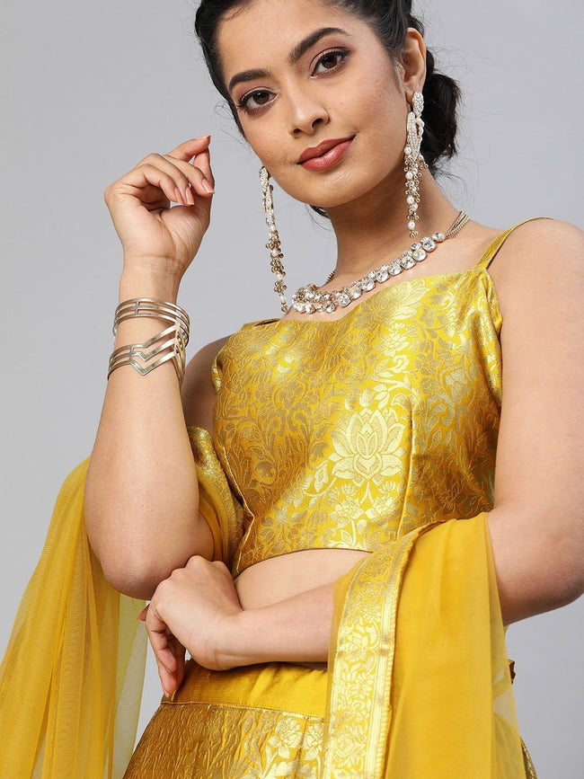 Buy Soch Golden Woven Pattern Readymade Blouse for Women Online @ Tata CLiQ