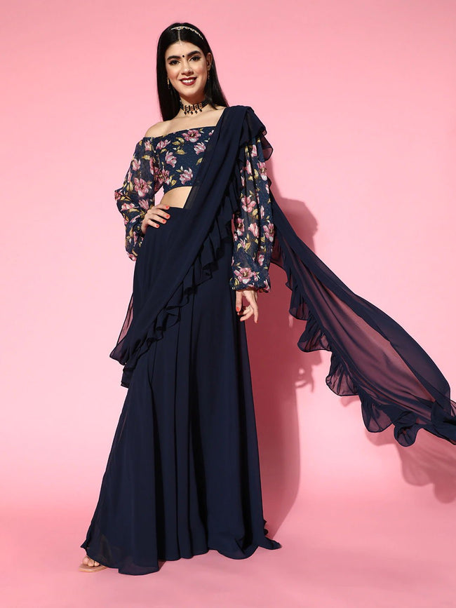 Black Lehenga Saree 2024 • Anaya Designer Studio | Sarees, Gowns And Lehenga  Choli