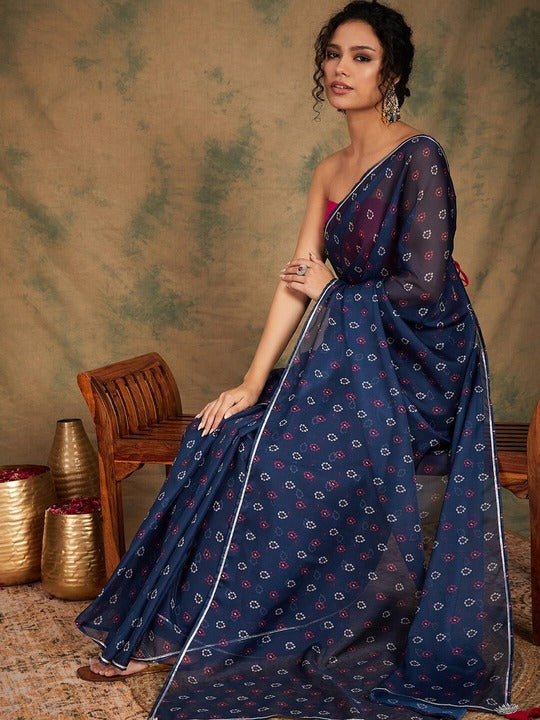 Shop Organza Floral Printed Saree After Six Wear Online at Best Price |  Cbazaar