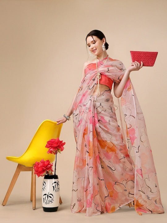 Organza Saree - Buy Classy Designer Organza Sarees Online| Myntra