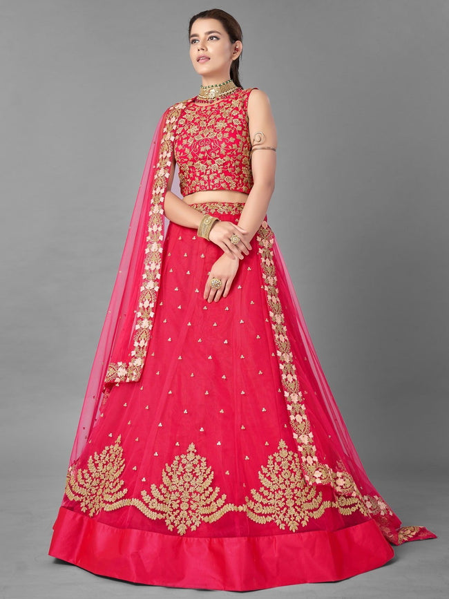 Buy Pink Pakistani Net Lehenga Choli Online Shopping for Girl & Women –  HATKE BRIDE