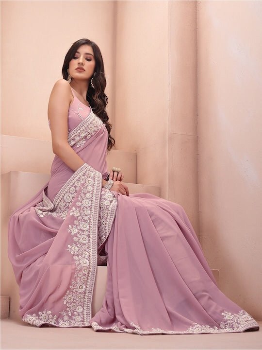 Buy Bollywood Model Lavender color georgette sequins sareee in UK, USA and  Canada | Indian beauty saree, Stylish sarees, Indian fashion dresses