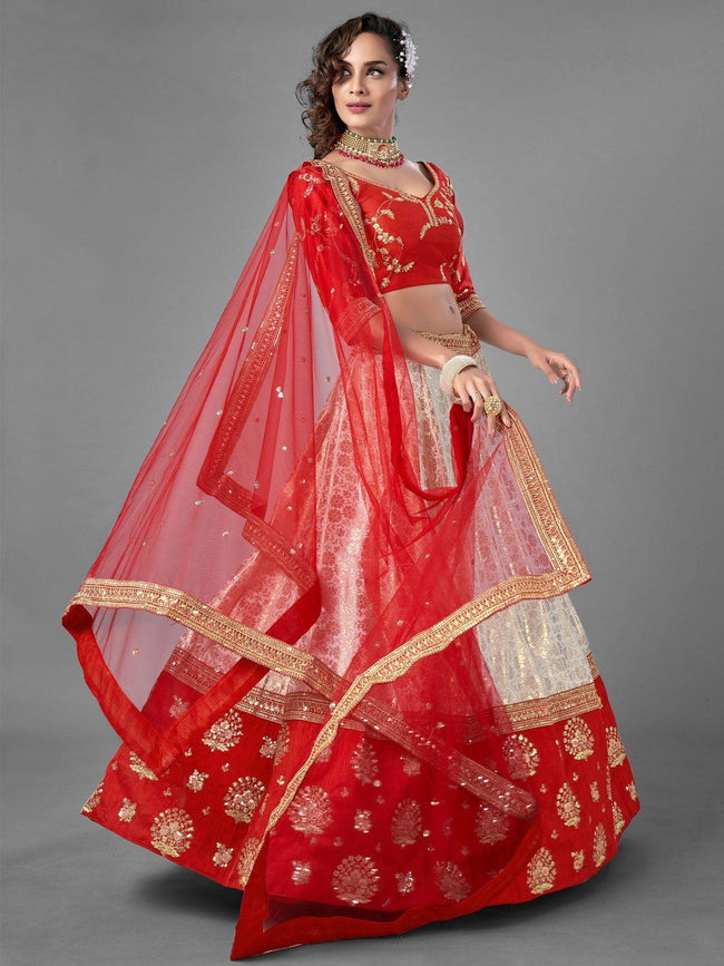 Buy Wedding Wear Pink Thread Work Net Lehenga Choli Online From Surat  Wholesale Shop.