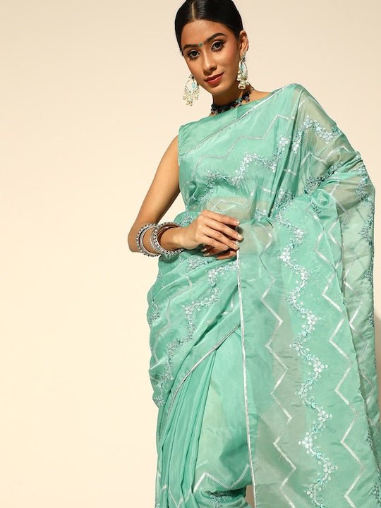 Sea Green Saree Shapewear