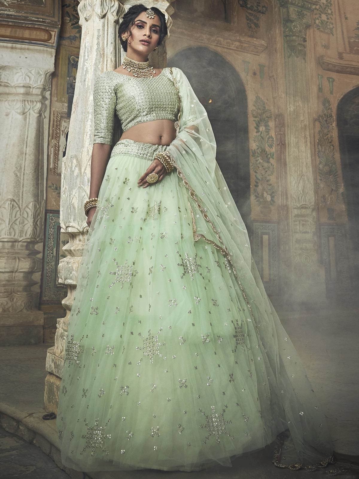 Green Party Wear Women Lehenga, Nice Products, 2.4 M at Rs 1050 in Bareilly