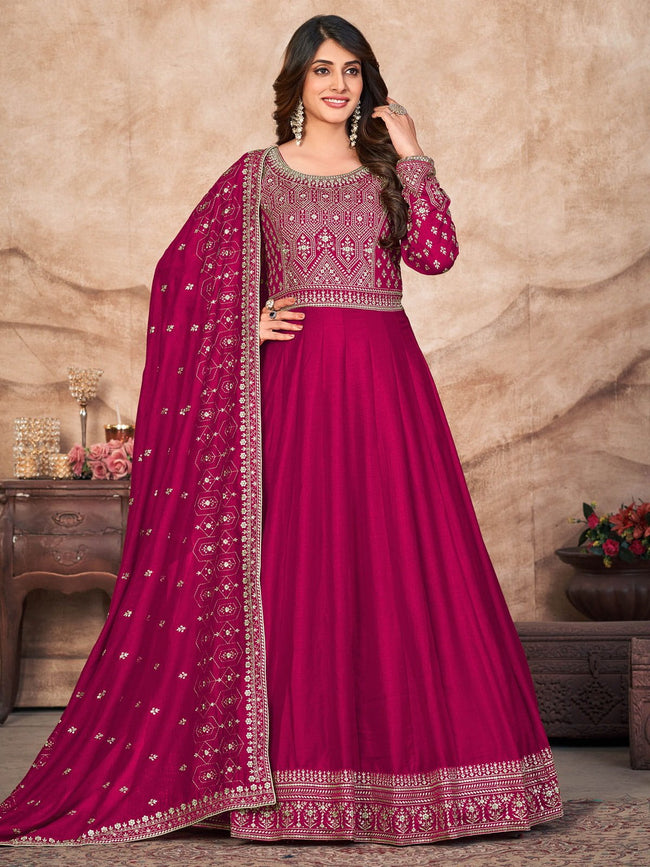 Buy Prachi Desai Dola Silk Desinger Anarkali Salwar Suit Online