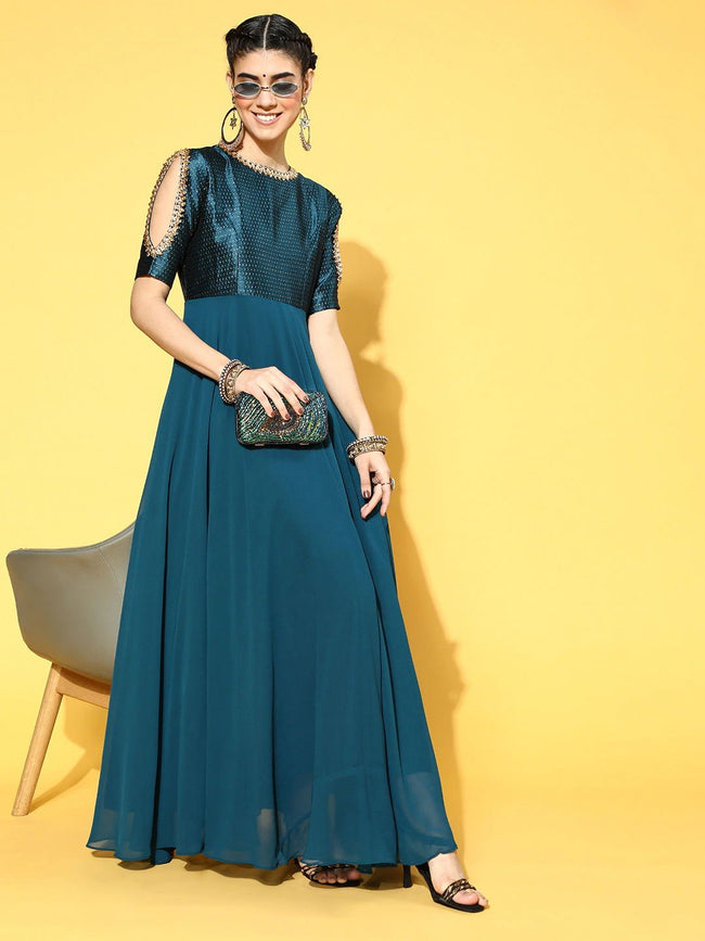 Net Indo-Western Gowns for Women: Buy Online | Utsav Fashion