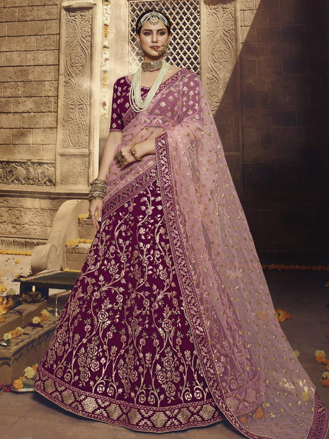 Enchanting Designer Tebby-Silk Wine Color Lehenga choli with Dupatta at  Rs.1999/Piece in surat offer by ETHEREAL VASTRALAY
