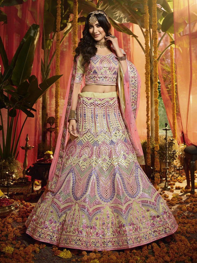 Buy Cream Designer Lehenga online-Karagiri – Karagiri Global