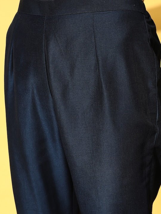 LTS Tall Womens Navy Blue Bi Stretch Bootcut Trousers  Long Tall Sally