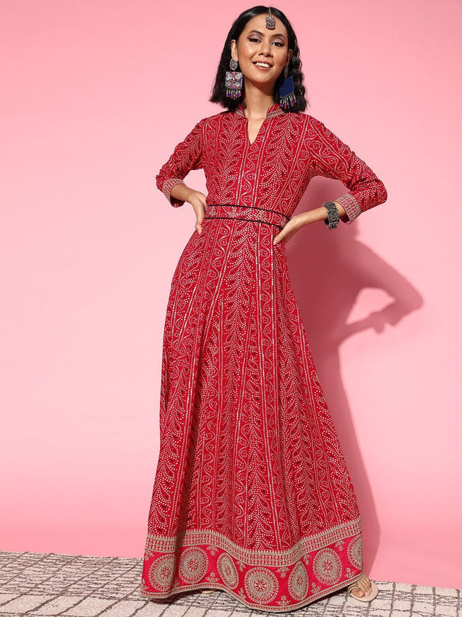 Inddus on Instagram: This pretty pink kurta ensemble features ethnic motif  prints, a straight shape, and regular style❤️ “Unveil a world of elegance  with the all-new Inddus collection. . . . SKU 