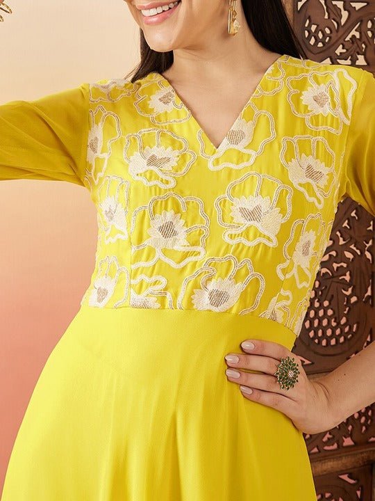 Buy online Yellow Printed Tiered Ethnic Dress from ethnic wear for Women by  House Of Rp for ₹899 at 65% off | 2024 Limeroad.com